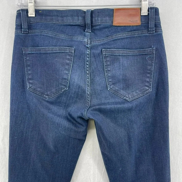 Madewell Jeans Women's Sz 26 Blue Medium Wash Skinny Skinny Ankle Zip Stretch - Picture 12 of 14